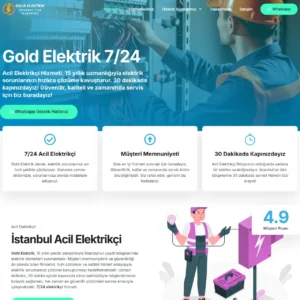 Elektrikçi Web Sitesi Tasarımı