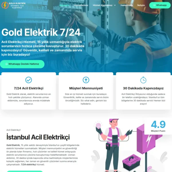 Elektrikçi Web Sitesi Tasarımı