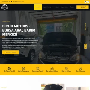 Oto Tamirci Web Sitesi Tasarımı